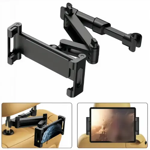 Car tablet holder, iPad headrest holder suitable for 5.5-18.4-inch iPad/mobile phone car tablet holder, with 360 ° adjustable travel essentials, black,back to school,back to school haul