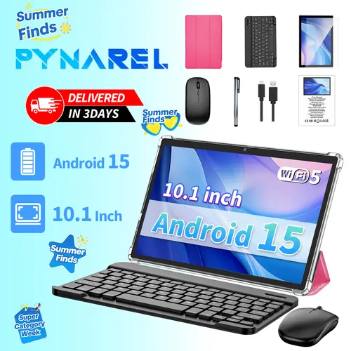 【TikTokShopBackToSchool】2026 Android 15 Tablet, All in 1 Gift Bundle with Keyboard, Mouse, Stylus & Case, for family entertainment, Easy Setup for Family, Outdoor Fun summerwins ip display tiktokshopbacktoschool,back to school,back to school haul sohochic