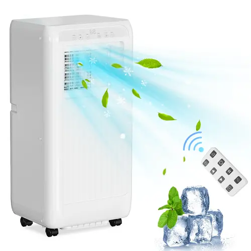 8000/14000 BTU Portable Air Conditioner - 3-in-1 Cooling, Dehumidify, Fan - 350 sq ft/750 Sq Ft Cooling Coverage, Quiet, Long-Term Durability for Bedroom, Office,dorm essentials,home essentials