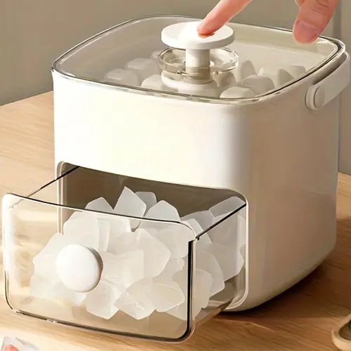Double Layer Reusable Ice Cube Mould & Tray Kitchen Utensil with Large Capacity Storage Box - Included Box Keeps Cubes Easy to Grab, Household Ice Making Tool for Home Kitchen, Utensils, Ice Cube Moulds & Trays, Reusable Freezeable Ice Cube Moulds & Trays