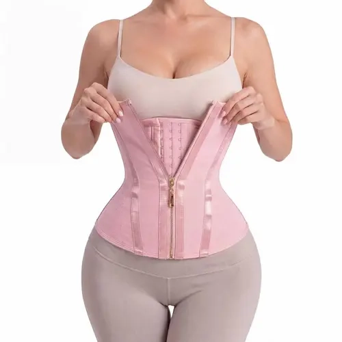 Women's High Compression 15-Steel-Bone Waist Cincher - Breathable Tummy Control Shapewear with Hook-and-Eye Closure, Adjustable for Activewear, Running, Office Basics, Maternity Support Faja Postpartum Recovery (Order Size Up If Between Sizes)