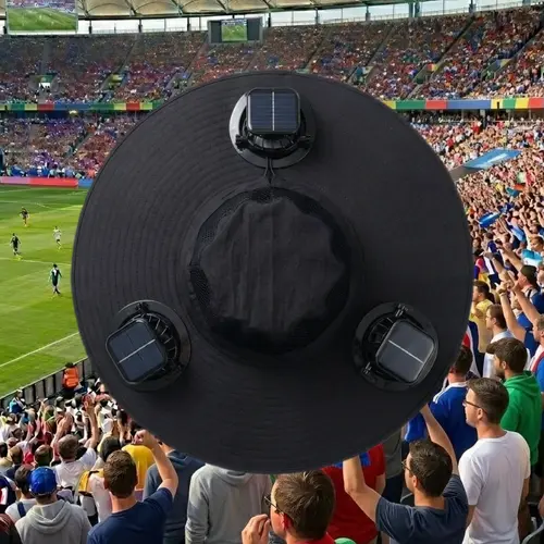 2026 New Outdoor Hat With Three Solar Fan — Sun Protection Hat with Solar Fan,Three-Power Rechargeable Fan,Outdoor Water-Resistant hat, Ideal for Sporting Events, Fishing, Sports, Outdoor work, Unisex Design Summerwins