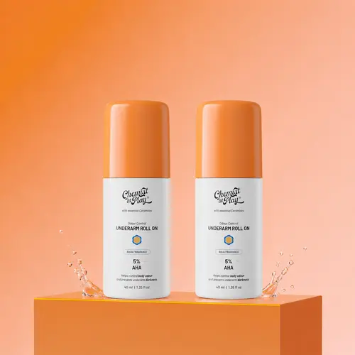Aqua Underarm Roll On - 1.35fl oz x 2 | For Odour Control & Pigmentation | Brighter & Fresher Underarms | 5% AHAs for Gentle Exfoliation