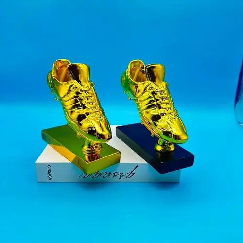 Soccer Trophy Gold Boot Award Model, Football Fan Collectible, Sports Event Souvenir, Memorial Gift for Fans