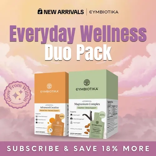 Everyday Wellness Duo Pack | 12*2 Packets| Liposomal Creatine + Magnesium Complex | Strength, Focus & Restful Sleep | CreaBev Creatine Monohydrate & 3-in-1 Magnesium Blend