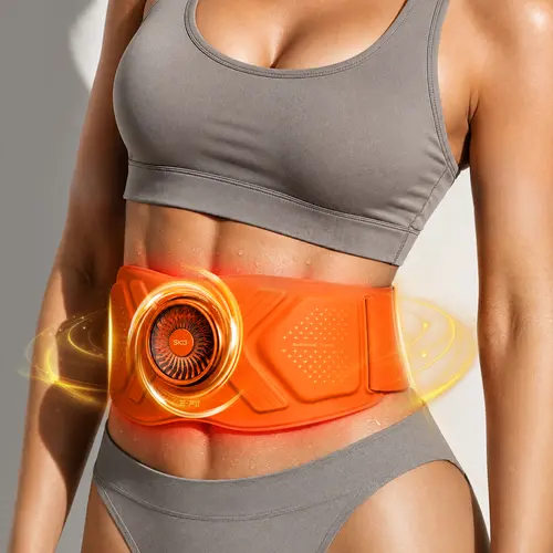SKG Abdominal Care Belt with EMS, Vibration, Heat & 5-Color LED Light, Smart App Control, QS700Ultra,back to school,back to school haul