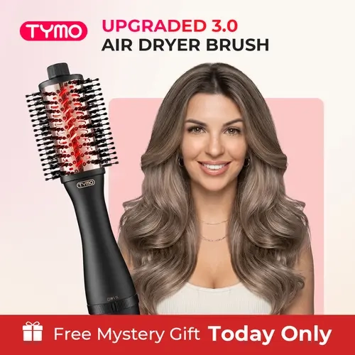 TYMO Upgraded 3.0 AIR Dryer Brush, High-Speed Blowout Brush for Smooth, Voluminous & Frizz-Free Hair dorm essentials toolupgrade