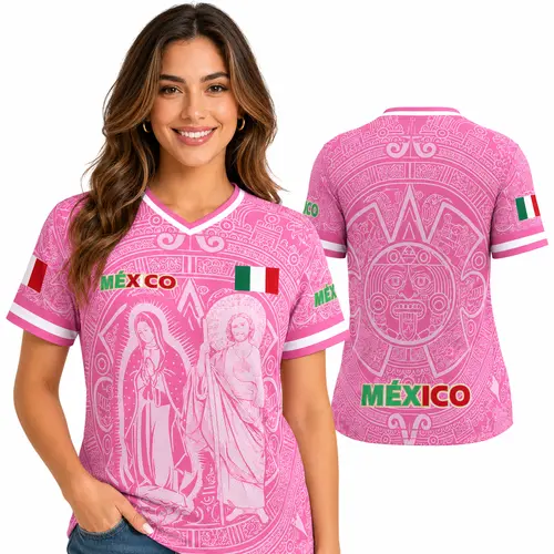 Men's Pink V-Neck Mesh Sports Top, Breathable Lightweight Menswear Fabric, All-Over Ornamental Heritage Art Print, Casual Outdoor Athletic Sporty Chic Style, Short-Sleeve Tops