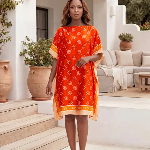 Women's Fashion Shawl, Beach Cover-Up, Swimsuit Coverups, Loose Breathable, Geometric Print, Elegant Style, All Seasons, Summer Essential