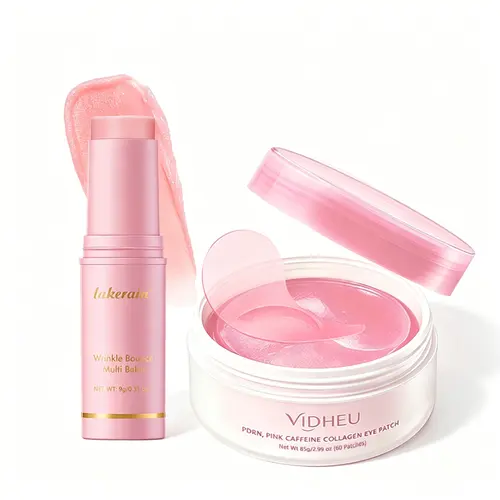 [NEW] Taren Cosmetics Pink Collagen Volume Multi Balm + PDRN Eye Mask + NAD Stick - Nourishing Anti-Aging Skincare Kit, Dark Circles Treatment, Under-Eye Puffiness Solution, Fine Lines Care, Lip Care for Smooth Radiance