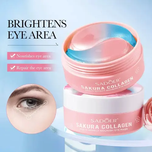 Collagen & PDRN Eye Patch For Wrinkle & Dark Circles | Collagen Peptide, Caviar PDRN, Korean Skincare Kit, Under eye Patches, Eye patches Bundle, Puffy Eyes, Eyebag, Anti-aging, Fine Line, Smile Line, Crow feet, Dull Skin, Brightening
