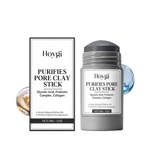 Pore Cleansing Mud Mask Stick, Facial Mask, Deep Pore Cleansing Detox Blackhead Remover for All Skin Types, Exfoliating Balm for Acne-Prone Skin
