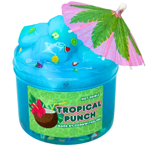 Tropical Punch 8oz Slime Jelly Cube Texture Scented Tropical Punch