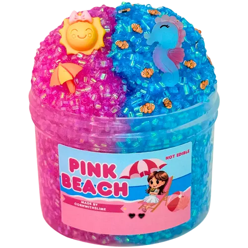 Pink Beach 8oz Slime Bingsu Texture Scented Salt Water Taffy