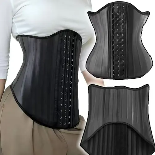 Women Steel Boned Waist Trainer Corset, Tummy Control Waist Cincher with 3 Hook-and-Eye Rows, Body Shaping Trimmer Belt for Daily Wear & Workout, XS-XXXL Multiple Sizes
