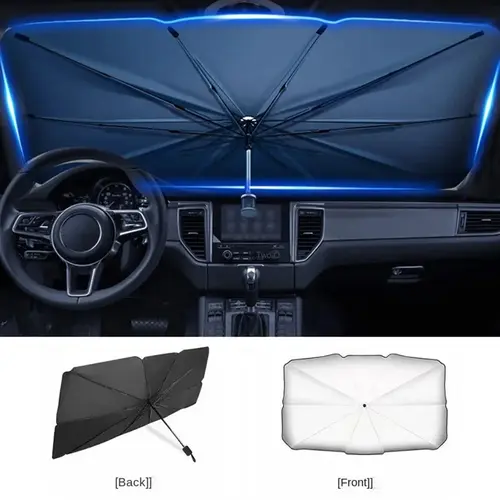 2026 Summer Foldable Car Front Window Sun Shade Umbrella - Anti-UV, Heat-Insulating, Heat Shielding Sun Blocker for Most Cars, Universal for Most Vehicles, Car Window Cover, Accessories For Car