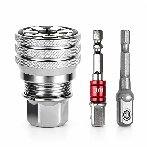 Multi-Function Universal Socket Wrench Tool - Universal Maintenance Tool, Adjustable Universal Socket Wrench, Universal Socket Tool for 3/8" Drive Ratchet Torque Wrench & Power Drill (Connecting rod random color)