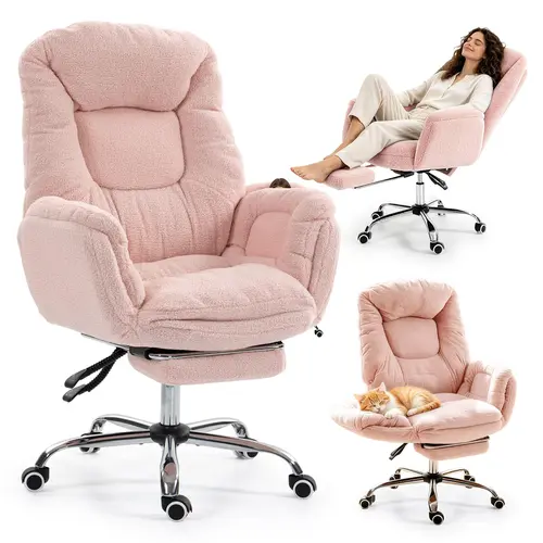 Garvee Criss Cross Ergonomic Rolling Desk Chair | High Back Big & Tall Gaming Chair with 3-Level Adjustable Armrests & Footrest