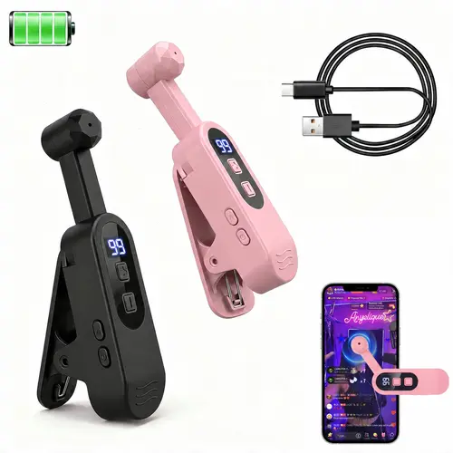 2026 Upgraded Rechargeable Smartphone Automatic Screen Tapper Selfie Accessory, 1-99 Adjustable Speed Auto Clicker, Portable Fast Touch Simulator for Tasks & Rewards