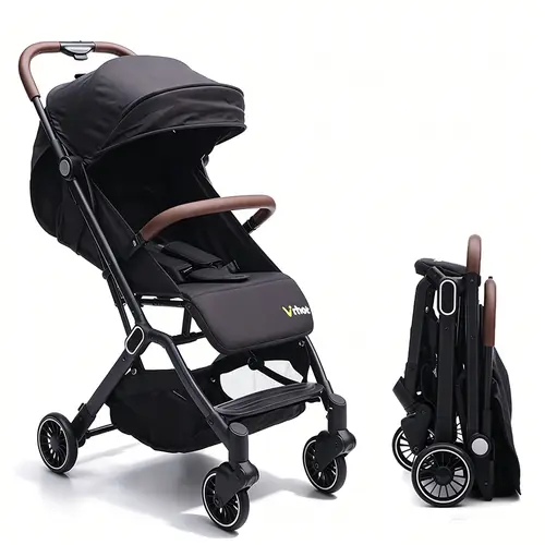 Foldable Stroller, Folds Easily, Lightweight And Portable, Perfect For Babies And Children, A Must-have For Travel, Wide Seat, Reclines To A Lying Position, Adjustable Backrest, Great Gift For Kids