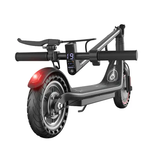 Electric Scooter - 8.5" Solid Tires, 350W Motor, Up to 19MPH& Miles Long-Range Portable Commuting Scooter for Adults with Double Brakin