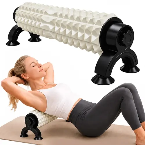 Fixed Foam Roller - Hands-Free Foam Roller for Home Workout, Back, Legs, Yoga, Body Stretching, Self Massage, Deep Tissue Exercise, Muscle Recovery, Fitness Equipment, Workout Tool