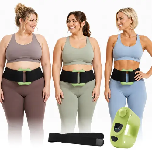 Turbo-Vibe Fascia Ring Belt Massage Device - Rechargeable, Portable, Hands-Free Universal Massager with Adjustable Strap, 6-Speed 6-Mode Mini Trainer for Waist, Legs & Muscle Recovery, Gifts for Boyfriends