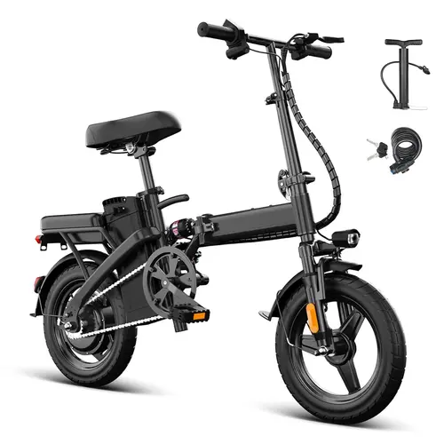 2026 Folding E-Bike for Adults and Teens, 500W Motor, 22MPH Speed, Up to 30 Miles Range, 3 Riding Modes, 14" Urban Commuter Electric Bike, UL2849 Certified