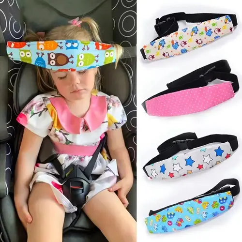 Kids Car Seat Head Support Strap – Adjustable Sleep Headrest Belt for Comfortable Travel