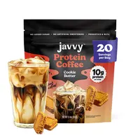 Javvy Cookie Butter Protein Iced Coffee Beverage - Premium Whey Protein Instant Iced Coffee, 100% Natural Cold Brew, 0 Artificial Flavors & Sweeteners, 80mg Caffeine, No Added Sugar, 20 Servings
