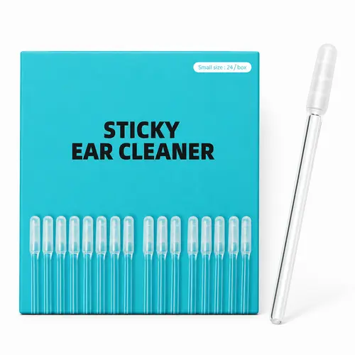 Reusable Natural Resin-Tip Ear Cleaner Earwax Removal Tools for Dry Earwax & Outer Ears, Individually Capped Lightweight Portable Beauty Accessory with Storage, Reusable After Proper Cleaning & Rinse Then Cap