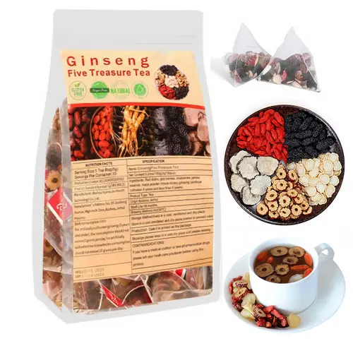Herbiary 90-Cup Kidney Health Herbal Tea Bag - Ginseng Renal Tea with Goji Berries, Natural Daily Wellness Beverage for Adults