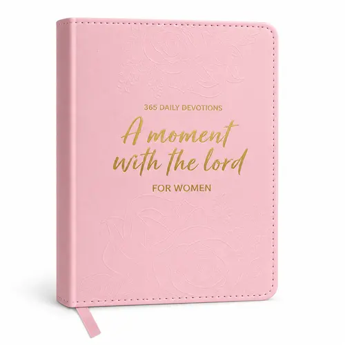 One Minute with Lord for Women, 365-Day Women’s Study Bible, Full Color Embossed Faux Leather Hardcover, Daily Devotional Prayer Journal, Bible Study Book, Christian Gift for Her,Inspirational A Moment With The Lord