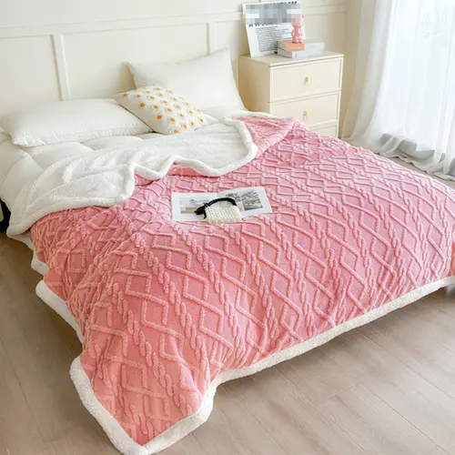 【backtoschool】ROSEKIND Fluffy Sherpa Blanket, 380 GSM Ultra Soft Fuzzy Throw Blanket for Couch and Bed, Lightweight Blanket,Warm Cozy Fleece Blanket, Cute Reversible Plush Throw for Sofa and Bedroom,back to school,back to school shopping,home decor