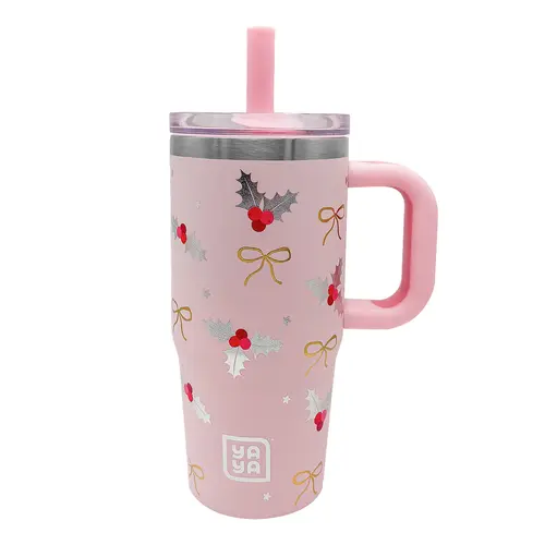YAYA My First Tumbler | 12oz Stainless Steel Toddler Cup with Straw | Spill-Resistant | Christmas & Halloween Designs