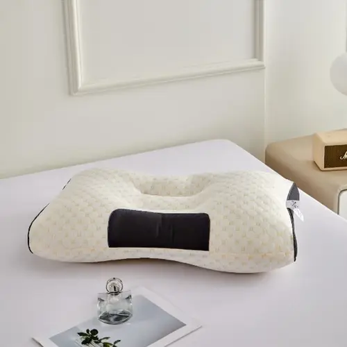 【Only 1 Gift Per Customer】【Random Color】Ergonomic Neck Low Pillows - Orthopedic Ergonomic Neck Pillows for All Sleepers, Breathable Honeycomb Bed Pillows for Deep Sleep, Modern Design, Suitable for All Seasons