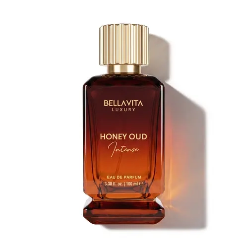 Bellavita Luxury Honey Oud Intense Eau De Parfum | Long-Lasting Unisex Perfume | 100 ml | Honey, Oud, Vanilla & Amber Fragrance | Rich Oriental Woody Perfume for Men & Women