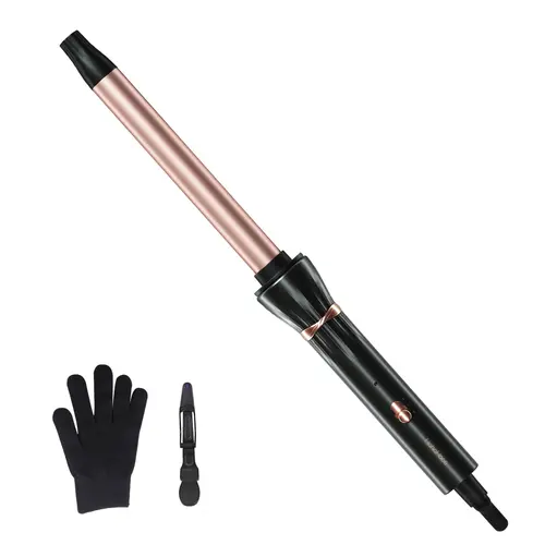 HAHAHOPE 3/4" Ceramic Barrel Curling Iron - Beach Wave Maker for Long Hair, 30s Fast Heating, Dual Voltage, 2 Temp Settings, Frizz-Free Long Wave, Ceramic Coated Appliance,techvibes