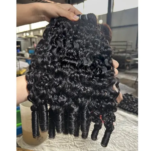 【Lowest Price】VIPbeauty  12A Burmese Curly Bundles Human Hair 100% Unprocessed Virgin Hair Bundles Deals Human Hair Extensions 12A Raw Burmese Curly Human Hair Bundles for Black Women Natural Black Spiral Curly End Human Hair Weft Extensions#SohoChic
