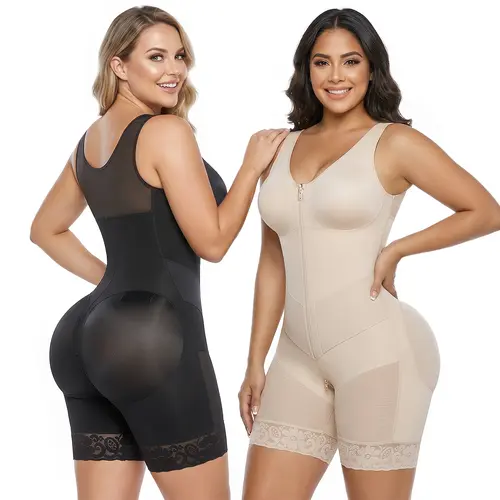SHAPERX 2 PCS Sculpting Tummy Control Fajas Colombianas for Women Moldeadoras Shapewear with V-shape Elastic Band Fit Womenswear