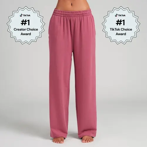 Comfrt | Luxe Terry Straight Leg Pant | Soft French Terry Sweatpants Elevated Straight Leg Pants