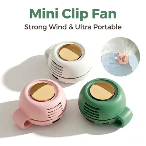 Portable Silent Mini Bladeless Electric Cooling Fan - Rechargeable, 3-Speed Adjustable, Rotating, Waist-Suspended/Handheld Turbo Device with Phone Cooling, Ideal for Outdoor Travel, Father's Day Gift, Portable Fan,back to school,back to school haul