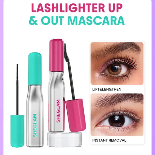 【FREE SHIPPING】SHEGLAM Lashlighter Up & Out Black Mascara Waterproof Lengthening Eyes Lashes Ez Remove Lash Treatment