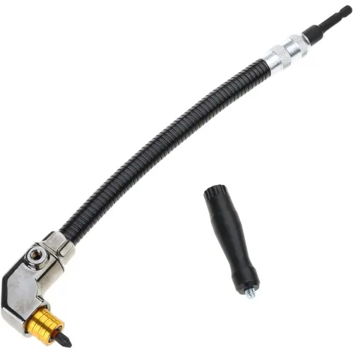 GJAHSH 90-Degree Right Angle Drill Attachment, Swivel Corner Drill Adapter Tool for Confined Spaces, Heavy-Duty Electric Drill Extension for Furniture, Closets, and Woodworking toolupgrade