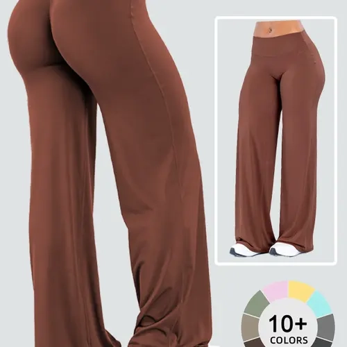 DEEFY Sav Women's Wide Leg Fitness Yoga Pants - Tummy Control, Butt Lifting, Stretchy Training Leggings, Gym Workout Apparel for Women, Stretchy Gym Legging
