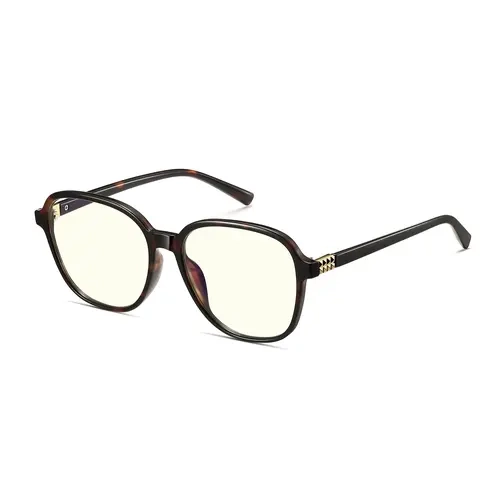 Kimorn Women's Anti Eyestrain Computer Glasses - Full Rim Minimalist Square Frames Glasses, Lightweight Plastic Frame, Crystal-Clear Non-Prescription Polycarbonate Lenses, Female Wear Eyewear for Office, Laptop Gaming