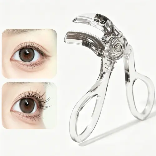 Wide Arc Eyelash Curling Tool Attached with Lash Comb, Soft Contact Structure to Lift Every Lash Uniformly, Comfortable Operation Without Squeezing Eyelids