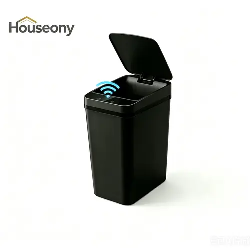 12L Smart Induction Waterproof Trash Can for Bathroom, Bedroom, Office Nordic Style, Household Items Saving Space Motion Sensor Multifunctional Home Goods Environmentally Friendly
