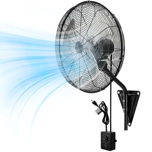 Heavy Duty 20 Inch Wall Mount Fan 2 Pack – 7500 CFM Oscillating Industrial Cooling Fan with 3-Speed Control for Garage, Factory, Workshop & Outdoor,dorm essentials,home essentials