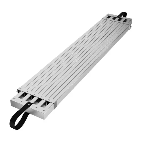 Adjustable 8-15FT Telescoping Aluminum Work Plank, 440 LBS Heavy Duty Non-Slip Scaffolding Platform Board, Portable Ladder Accessory For Home Renovation, Roof Repair, Garage & Exterior Maintenance Projects